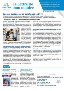 lettre de mon notaire n° 154