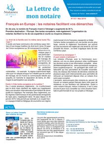 lettre de mon notaire n° 157