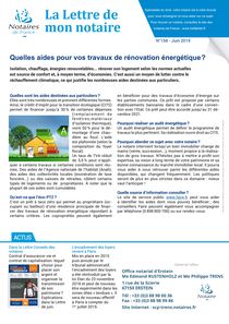 lettre de mon notaire n° 158