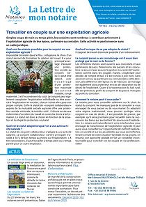 lettre de mon notaire n° 165