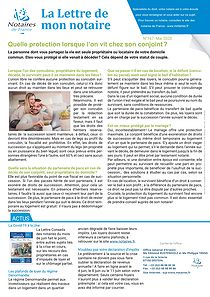 lettre de mon notaire n° 167