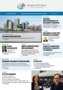 La lettre des notaires de France dans le monde n° 21