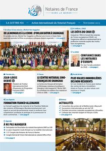 La lettre des notaires de France dans le monde n° 24