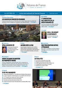 La lettre des notaires de France dans le monde n° 25