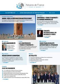 La lettre des notaires de France dans le monde n° 27