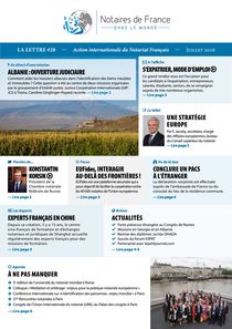 La lettre des notaires de France dans le monde n° 28
