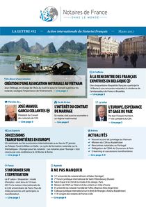 La lettre des notaires de France dans le monde n° 32