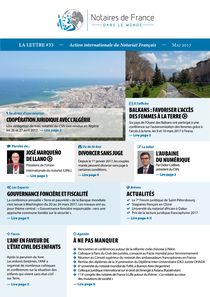La lettre des notaires de France dans le monde n° 33