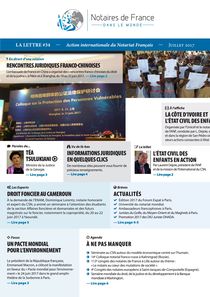 La lettre des notaires de France dans le monde n° 34