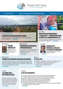 La lettre des notaires de France dans le monde n° 35