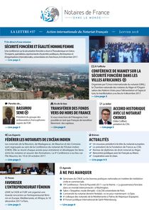 La lettre des notaires de France dans le monde n° 37