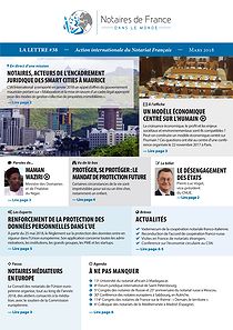 La lettre des notaires de France dans le monde n° 38