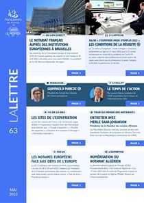 La lettre des notaires de France dans le monde n° 63