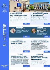La lettre des notaires de France dans le monde n° 65