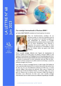 La lettre des notaires de France dans le monde n° 68